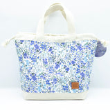 Classic Drawstring Medium - Azure Blooms