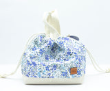 Classic Drawstring Medium - Azure Blooms