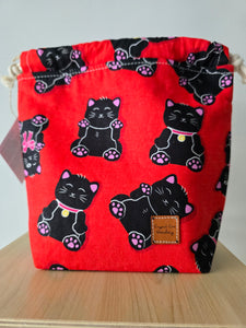 Classic Drawstring Sml - Lucky Cat