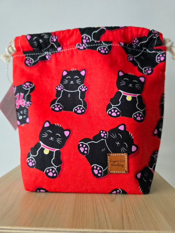 Classic Drawstring Sml - Lucky Cat