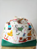 PRE-ORDER Large Classic Drawstring - Fa La La La Kitties
