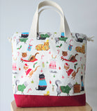 PRE-ORDER Classic Drawstring Medium - Fa La La La Kitties