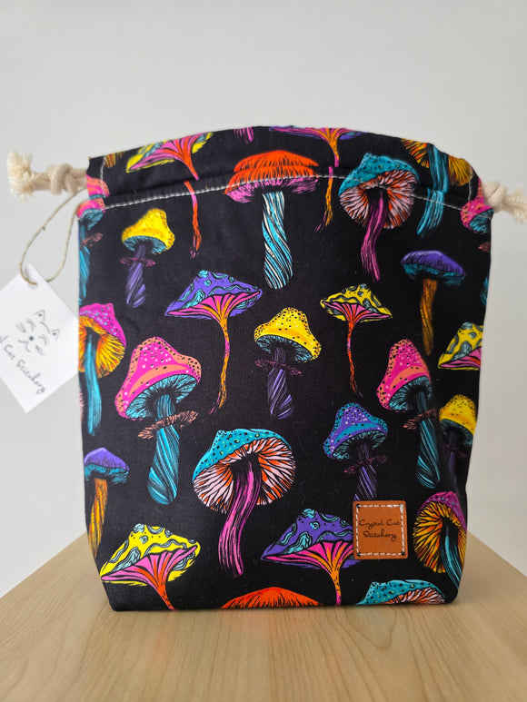Classic Drawstring Sml - Neon Mushrooms