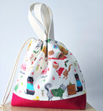 PRE-ORDER Classic Drawstring Medium - Fa La La La Kitties
