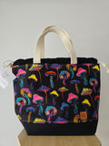 Large Classic Drawstring - Neon Mushrooms