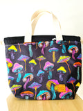 Classic Drawstring Medium - Neon Mushrooms