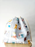 Large Classic Drawstring - Window Kitties