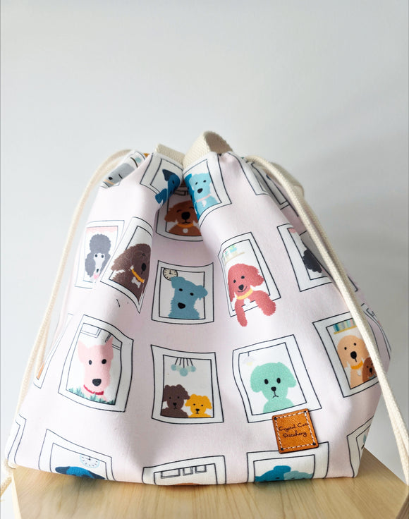 Large Classic Drawstring - Window Doggos
