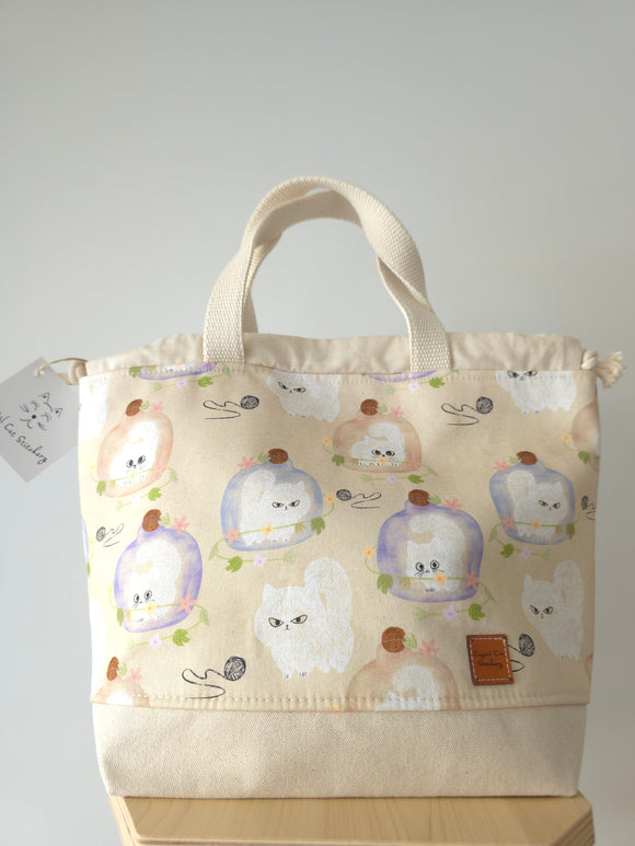 Large Classic Drawstring - Grumpy Cats