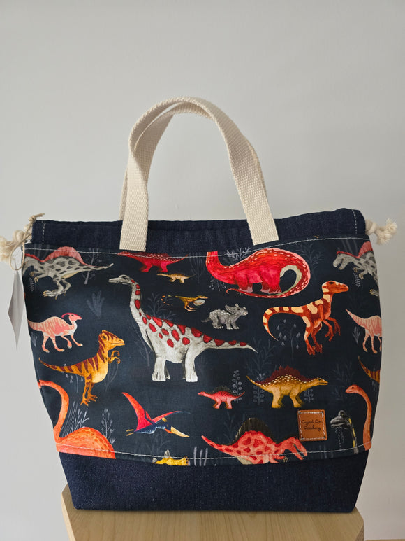 Large Classic Drawstring - Daring Dinos