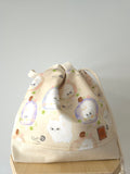 Large Classic Drawstring - Grumpy Cats