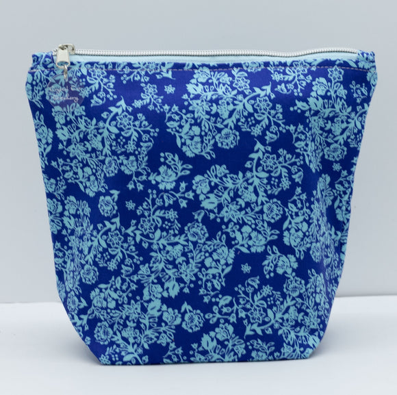 Small Zipper Bag - Blue Floral
